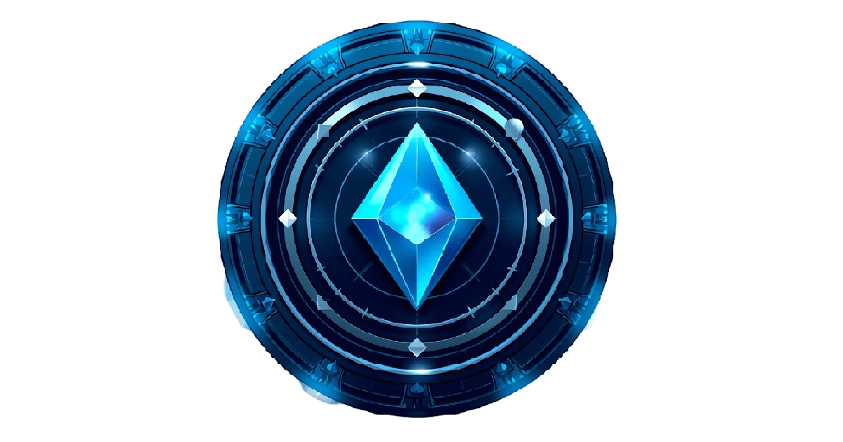 Deep Blue Crystal Coin
